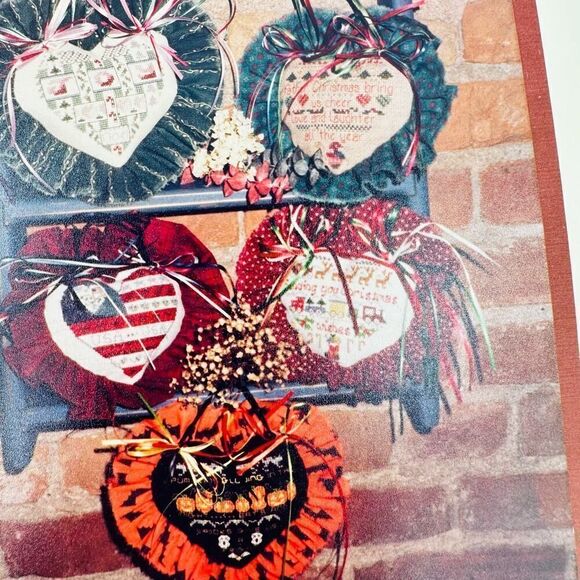 Shepherd's Bush Folio #7 #8 Cross stitch Patterns Heart Door Hangers Decor - Picture 4 of 6